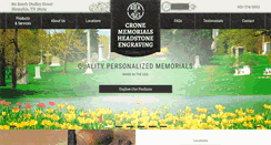 Desktop Screenshot of cronememorials.com